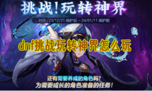 dnf挑战玩转神界怎么玩