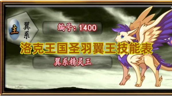 洛克王国圣羽翼王技能是什么